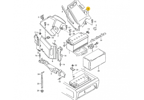 Кожух АКБ VAG 701915430