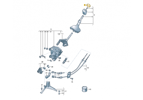 Наклейка на ручку КПП 5-ст КПП VAG 7E0711144G9B9