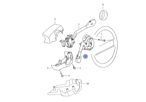 Ручка переключения света и указателей поворотов VAG 7D0953513B01C Б/У