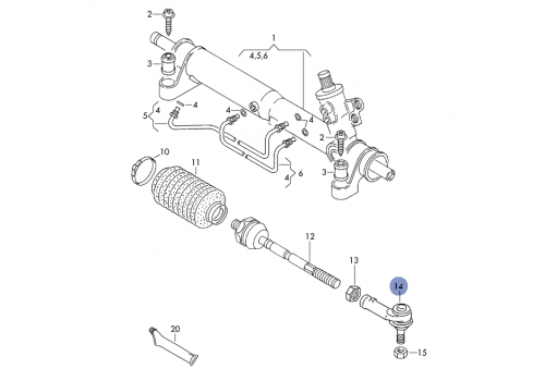 Рулевой наконечник D=18 L Febi 10888